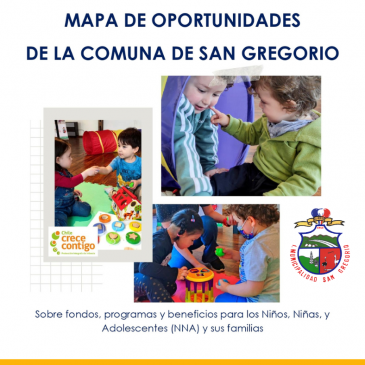 Mapa de Oportunidades de San Gregorio: fondos, programas y beneficios para los niños y niñas de la comuna